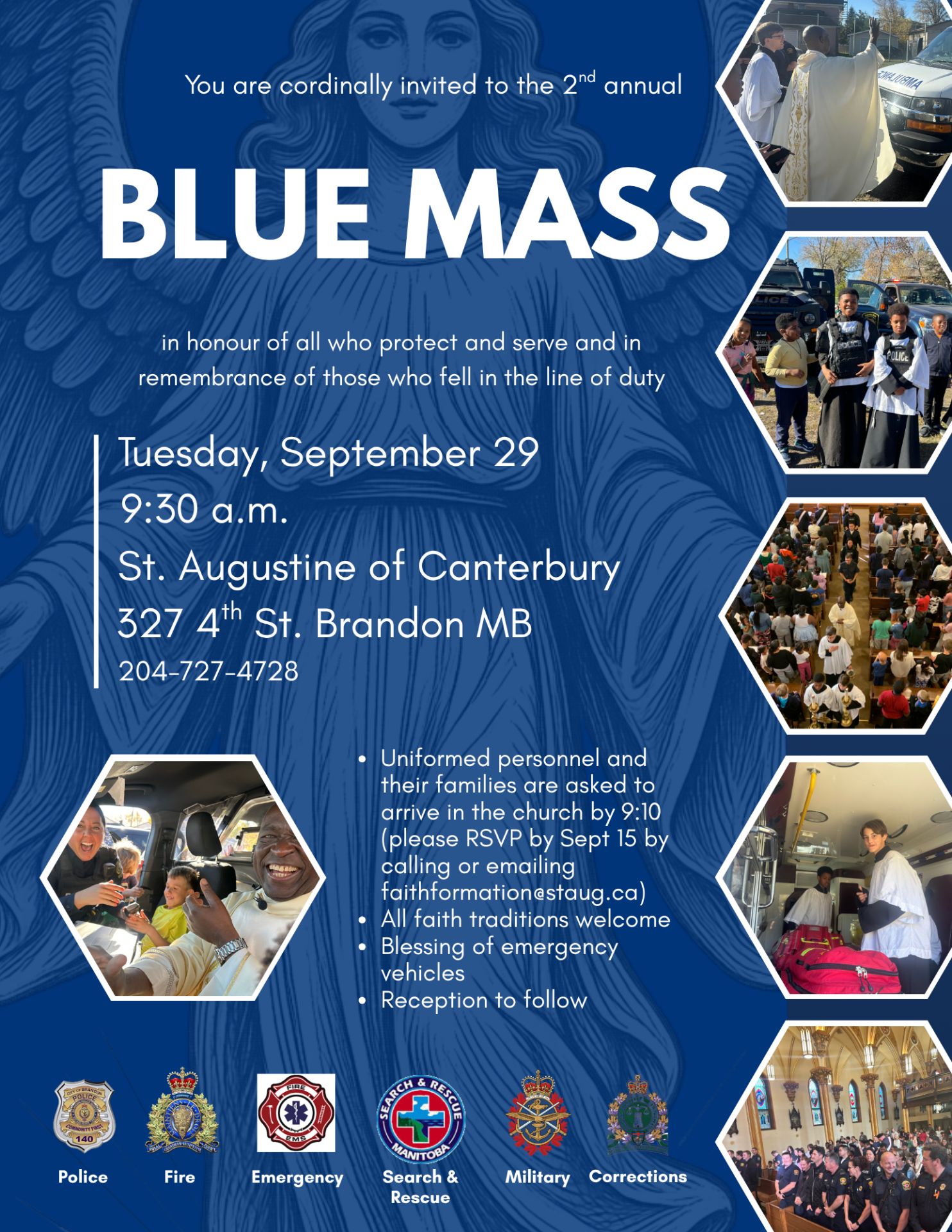 2nd Annual Blue Mass Honours Those Who Protect and Serve
